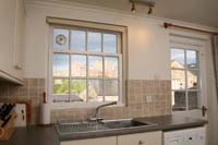 Kitchen at 10 The Wynding, self-catering cottage in Bamburgh  Village, Northumberland, UK